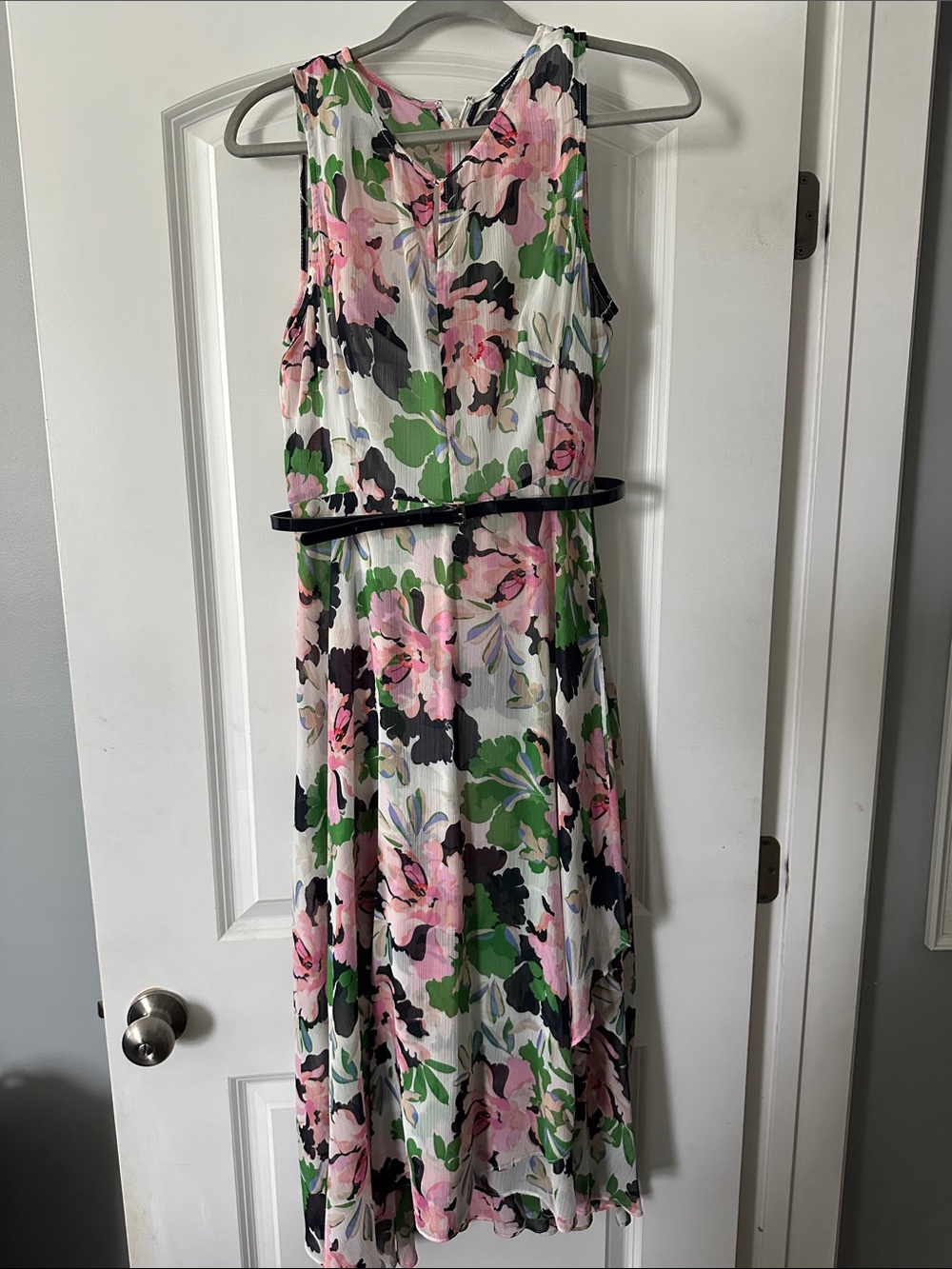 Tommy Hilfiger Pink & Green Floral Maxi Dress